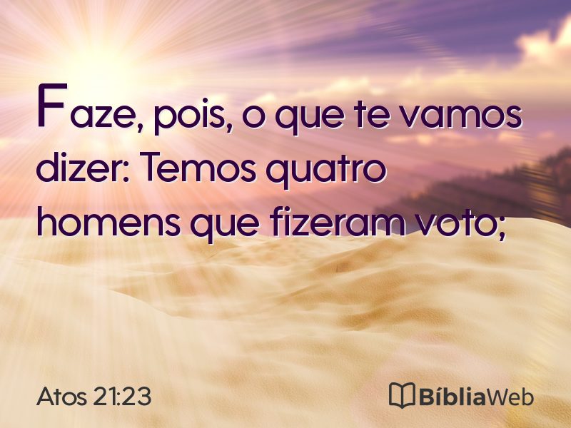 Atos 21:23 em imagem para compartilhar