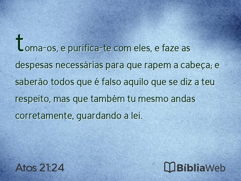 Atos 21:24 em imagem para compartilhar