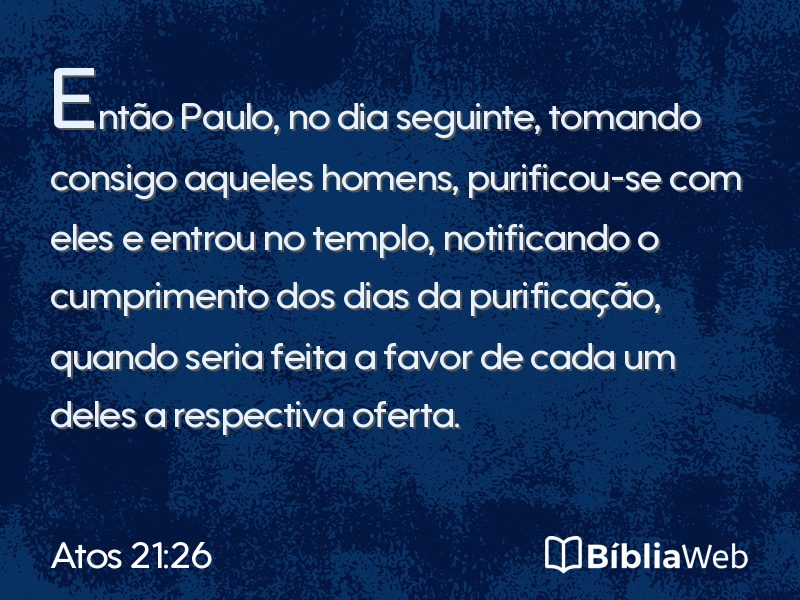 Atos 21:26 em imagem para compartilhar