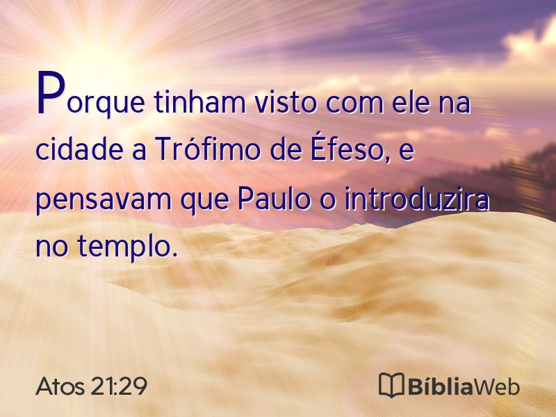 Atos 21:29 em imagem para compartilhar