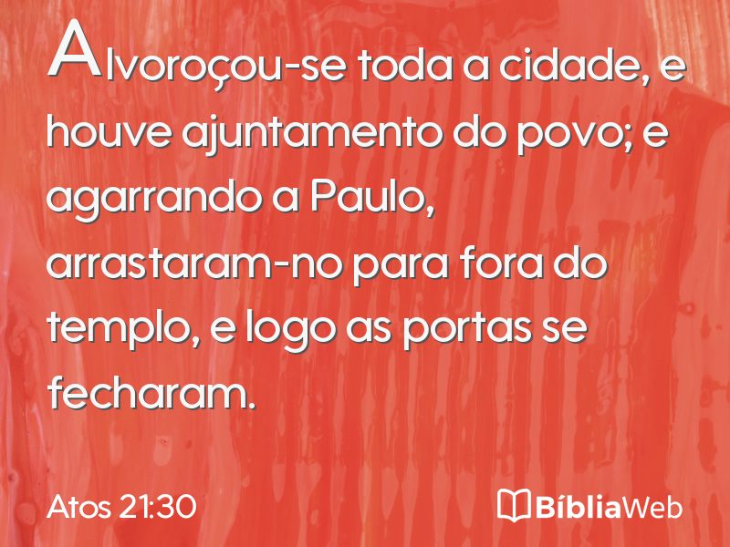 Atos 21:30 em imagem para compartilhar