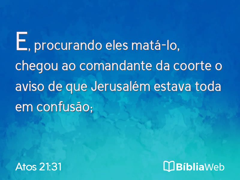 Atos 21:31 em imagem para compartilhar