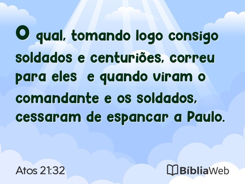 Atos 21:32 em imagem para compartilhar