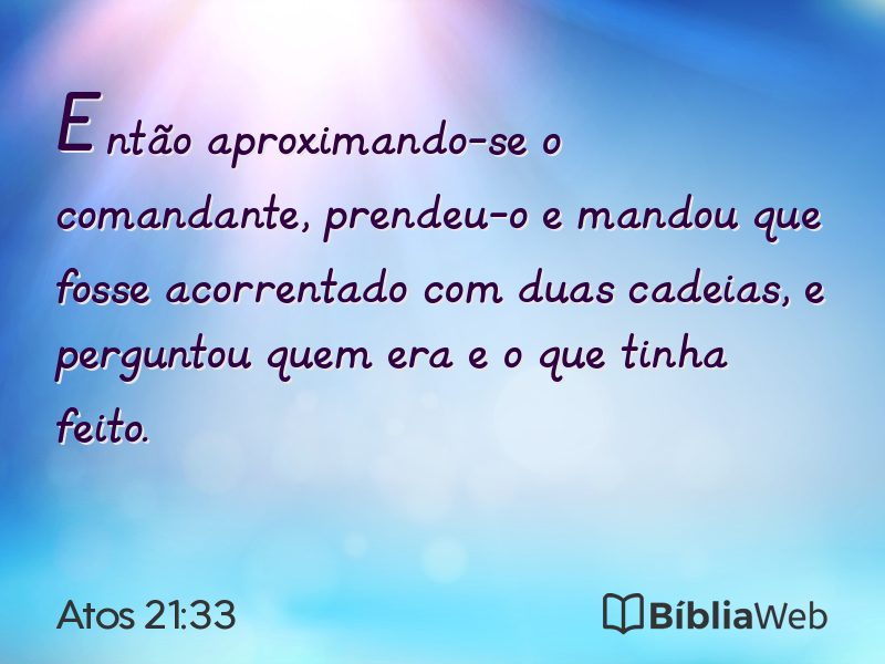 Atos 21:33 em imagem para compartilhar
