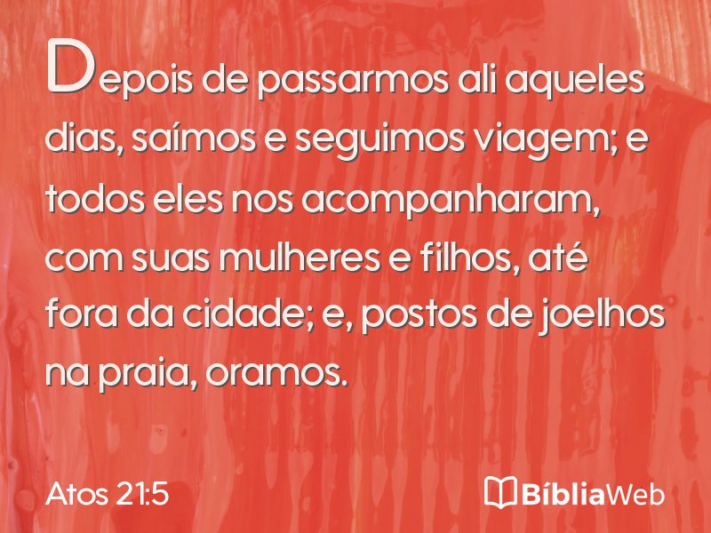Atos 21:5 em imagem para compartilhar