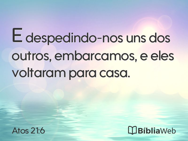Atos 21:6 em imagem para compartilhar