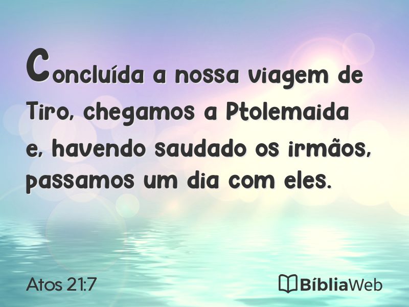 Atos 21:7 em imagem para compartilhar