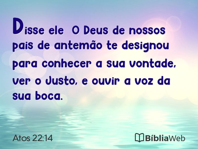 Atos 22:14 em imagem para compartilhar