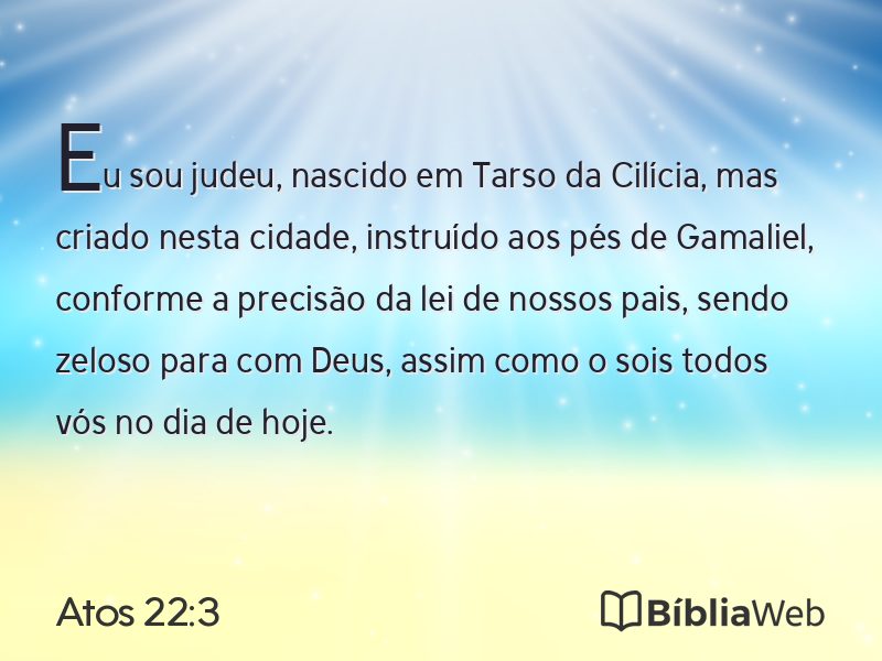 Atos 22:3 em imagem para compartilhar