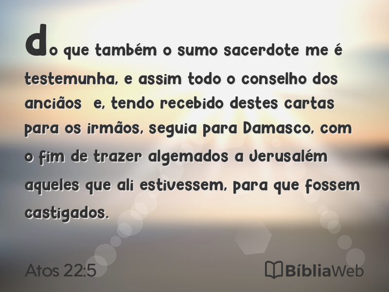 Atos 22:5 em imagem para compartilhar
