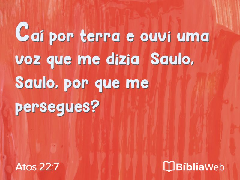 Atos 22:7 em imagem para compartilhar