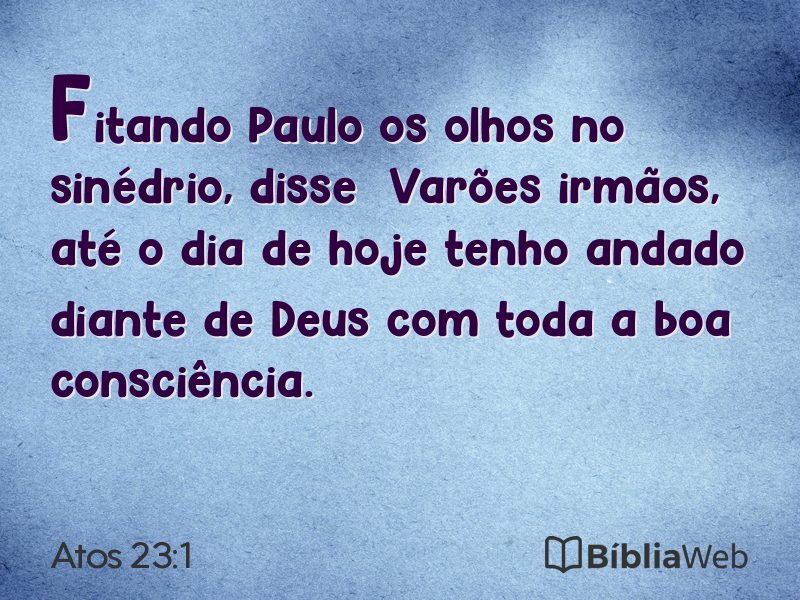 Atos 23:1 em imagem para compartilhar