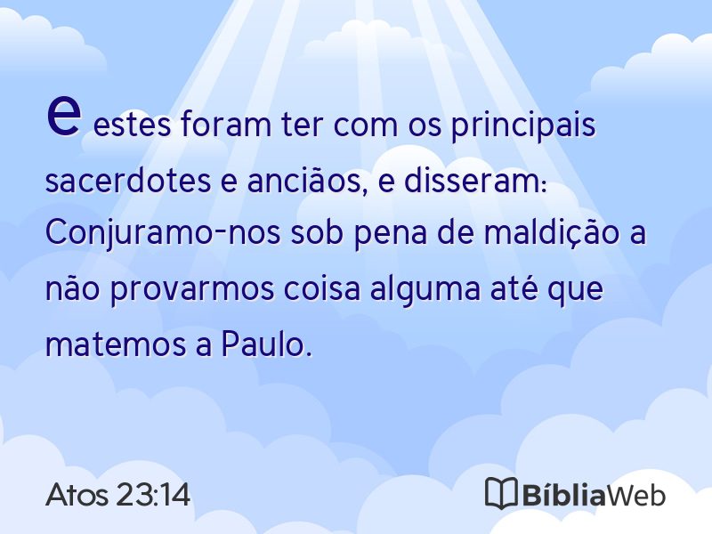 Atos 23:14 em imagem para compartilhar