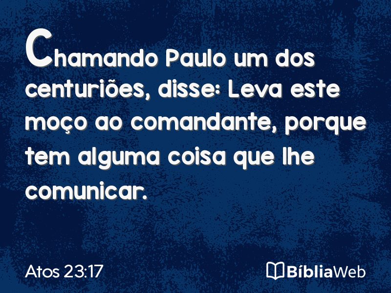 Atos 23:17 em imagem para compartilhar
