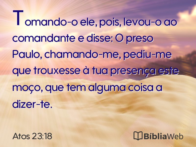 Atos 23:18 em imagem para compartilhar