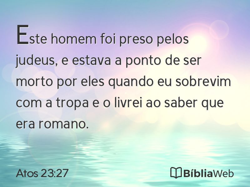 Atos 23:27 em imagem para compartilhar