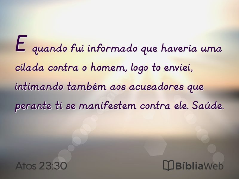 Atos 23:30 em imagem para compartilhar