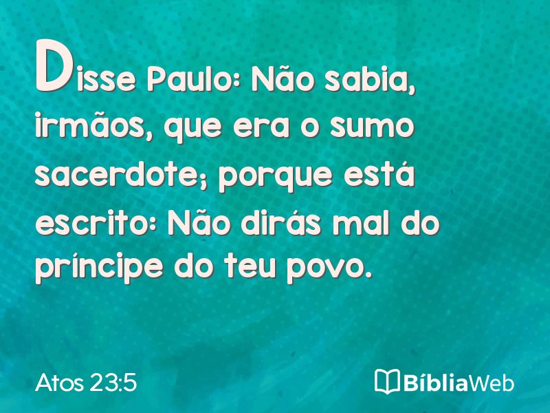 Atos 23:5 em imagem para compartilhar
