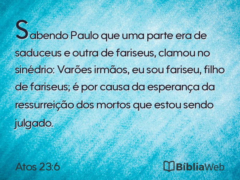 Atos 23:6 em imagem para compartilhar