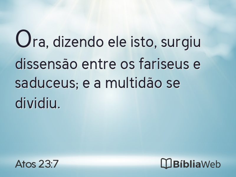 Atos 23:7 em imagem para compartilhar