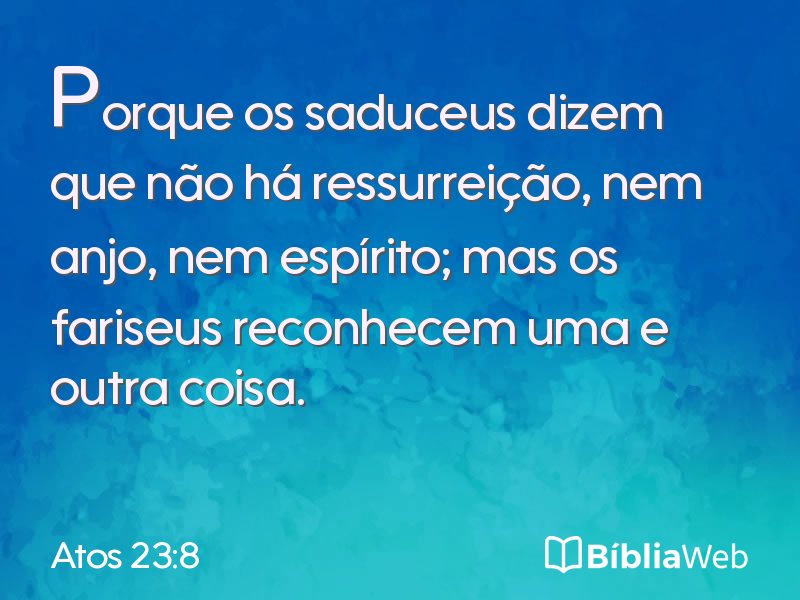 Atos 23:8 em imagem para compartilhar