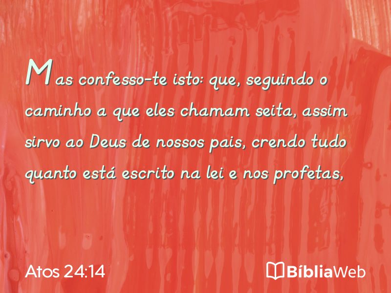 Atos 24:14 em imagem para compartilhar