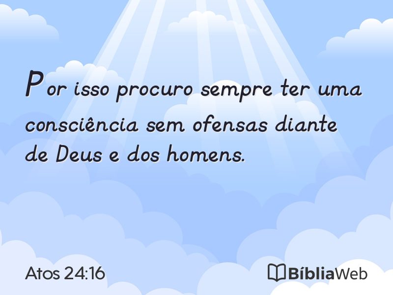 Atos 24:16 em imagem para compartilhar