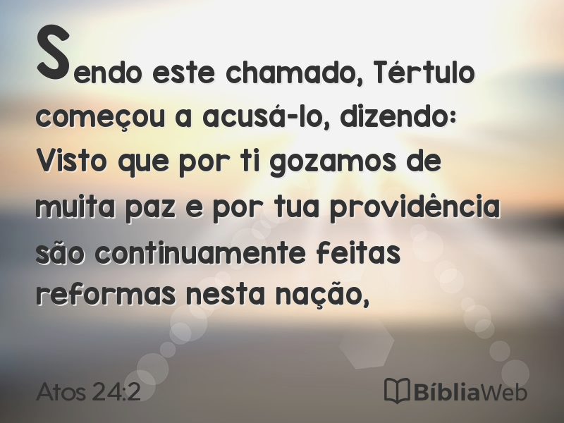 Atos 24:2 em imagem para compartilhar