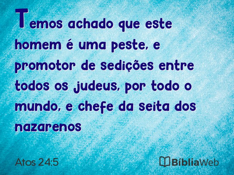 Atos 24:5 em imagem para compartilhar