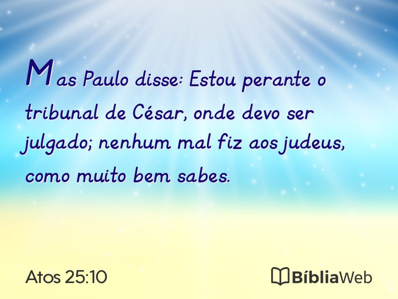 Atos 25:10 em imagem para compartilhar