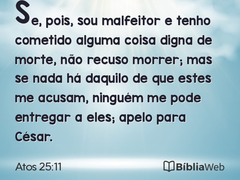 Atos 25:11 em imagem para compartilhar