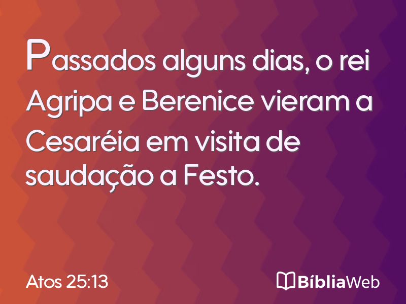 Atos 25:13 em imagem para compartilhar