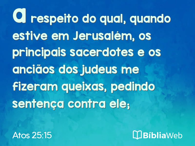 Atos 25:15 em imagem para compartilhar