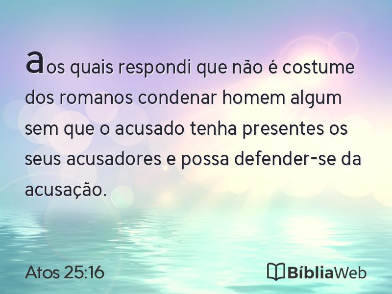 Atos 25:16 em imagem para compartilhar
