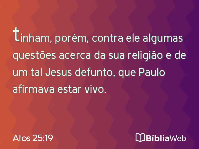 Atos 25:19 em imagem para compartilhar