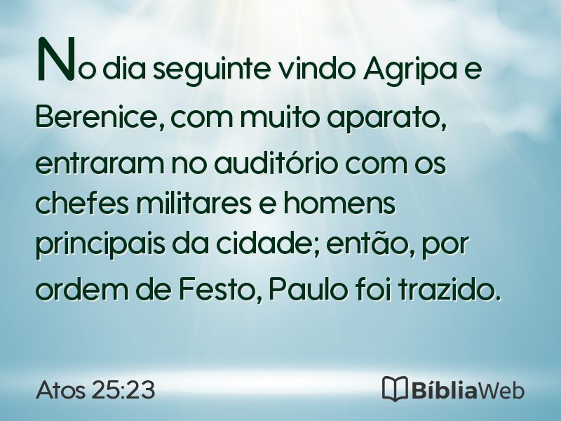 Atos 25:23 em imagem para compartilhar
