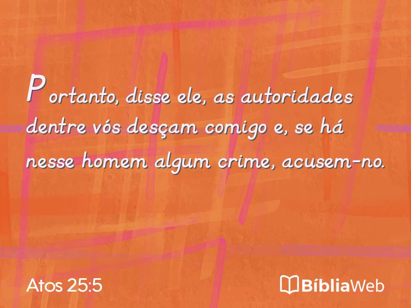 Atos 25:5 em imagem para compartilhar