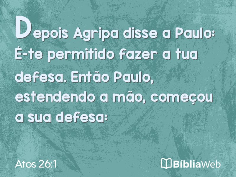 Atos 26:1 em imagem para compartilhar