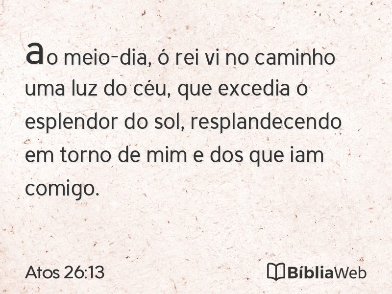 Atos 26:13 em imagem para compartilhar