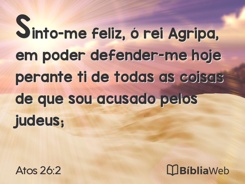 Atos 26:2 em imagem para compartilhar