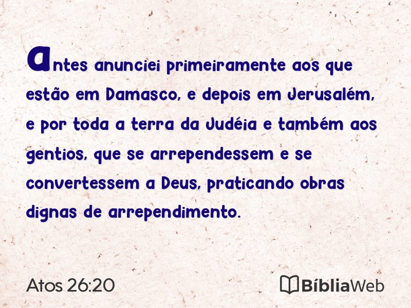 Atos 26:20 em imagem para compartilhar