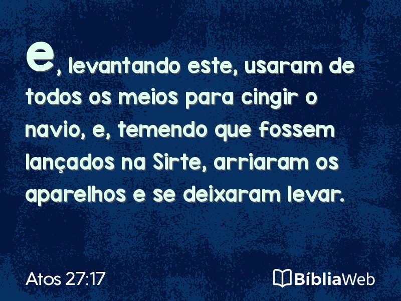 Atos 27:17 em imagem para compartilhar