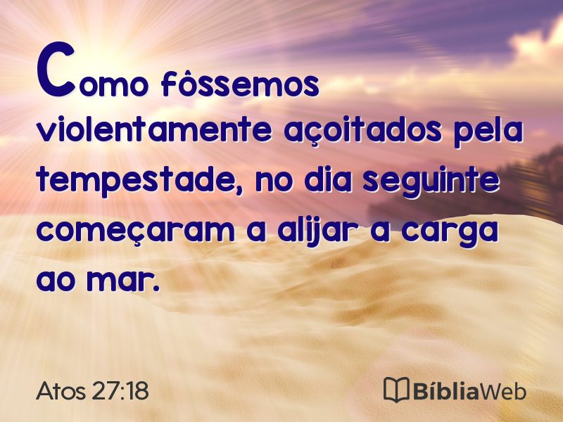 Atos 27:18 em imagem para compartilhar