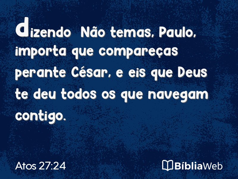 Atos 27:24 em imagem para compartilhar