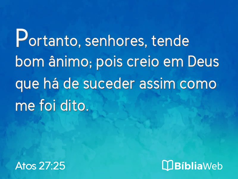 Atos 27:25 em imagem para compartilhar