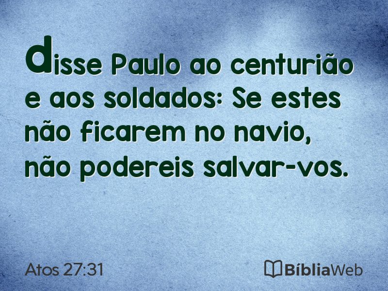 Atos 27:31 em imagem para compartilhar