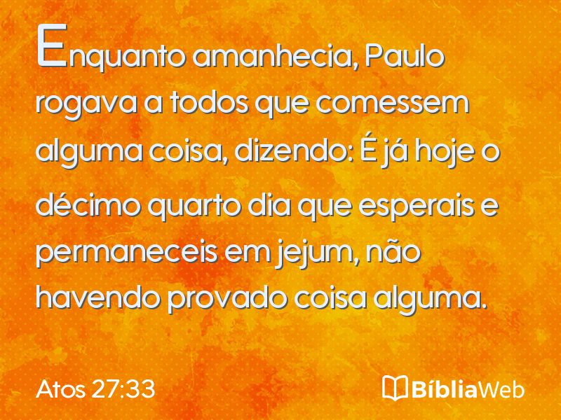 Atos 27:33 em imagem para compartilhar