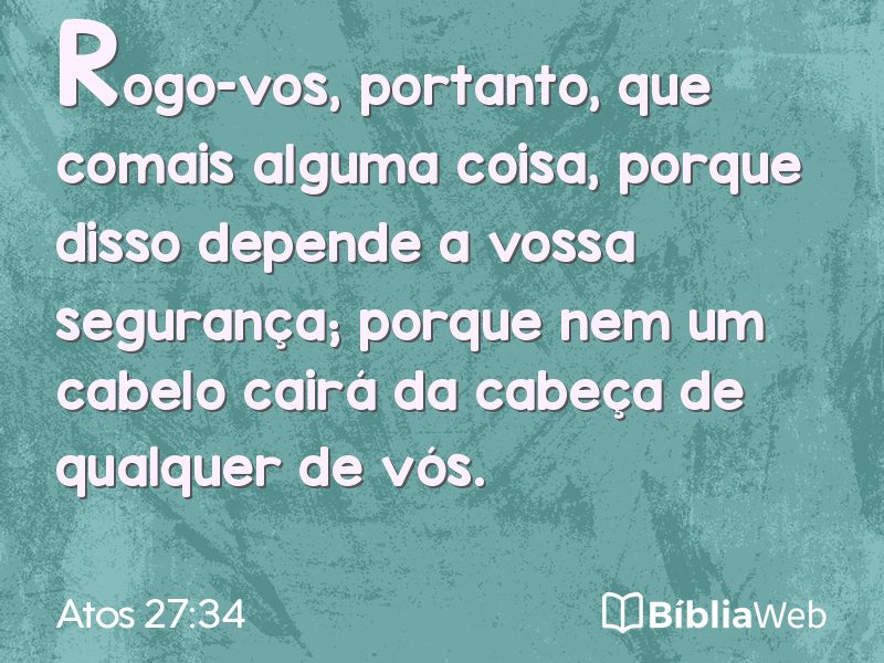 Atos 27:34 em imagem para compartilhar
