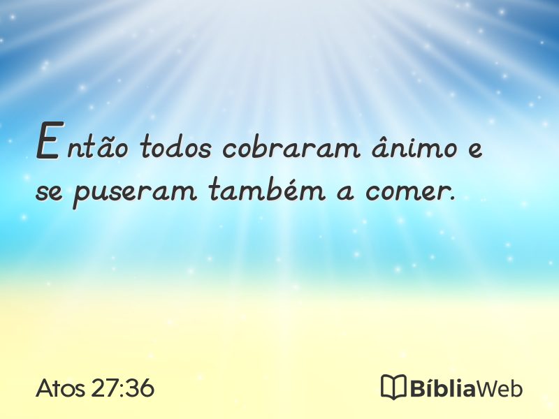Atos 27:36 em imagem para compartilhar