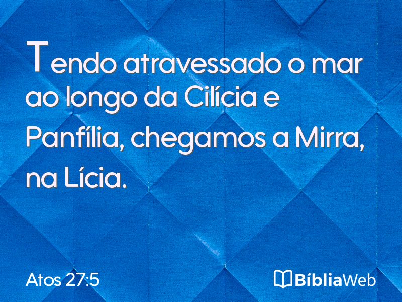 Atos 27:5 em imagem para compartilhar